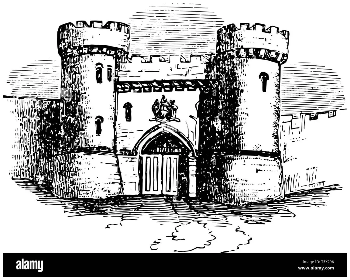 Castle drawbridge coloring pages [2025] printable coloring page