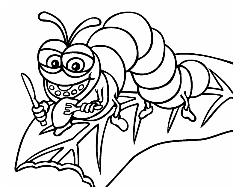 Caterpillar coloring page coloring pages 4 u