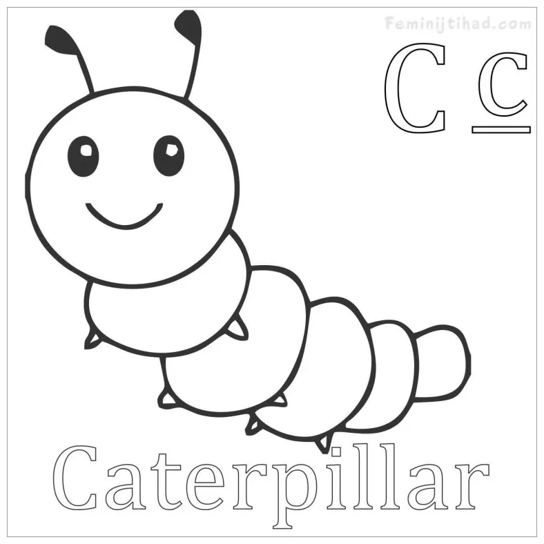Caterpillar on a leaf coloring page coloringbay
