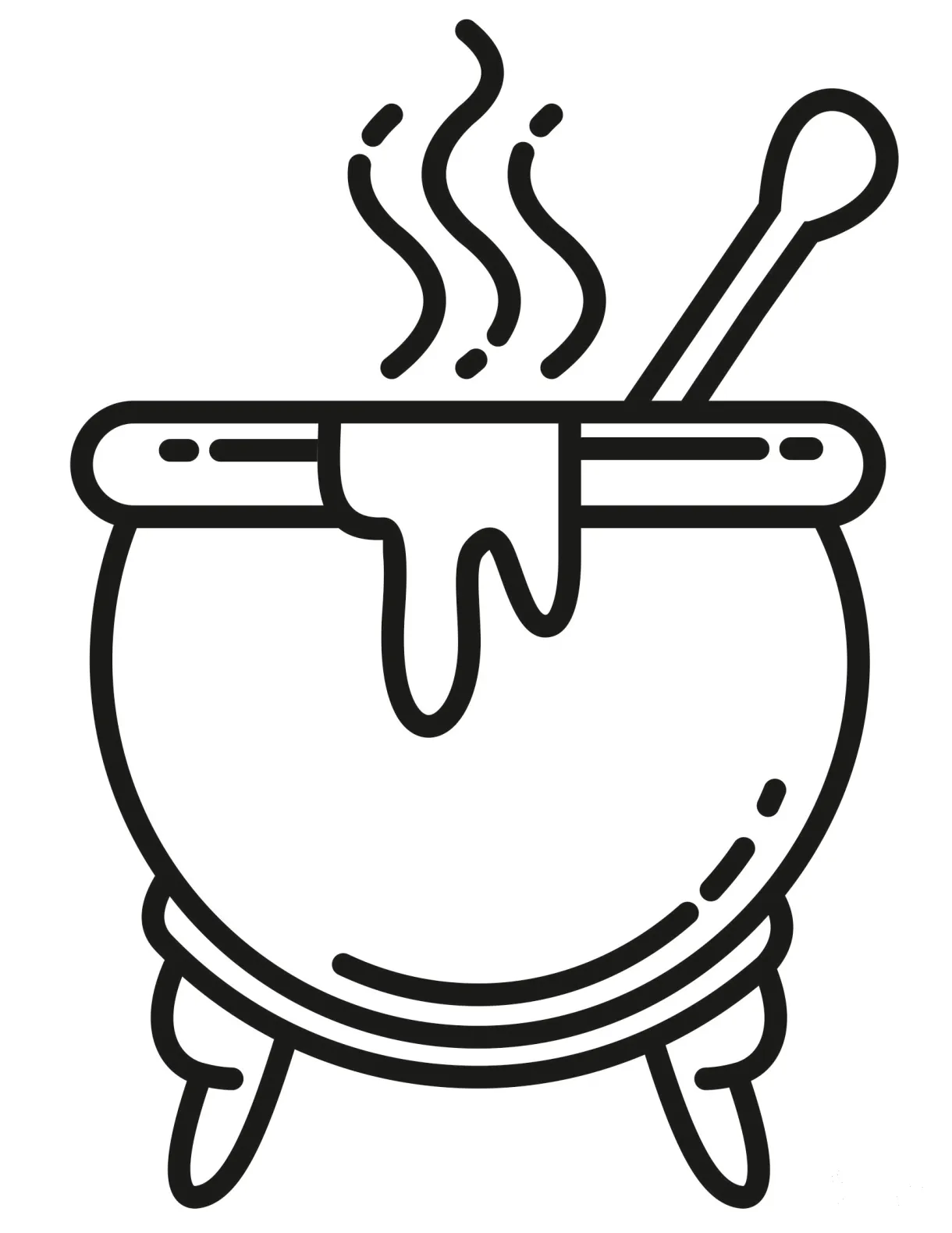 Cauldron coloring page - ColouringPages