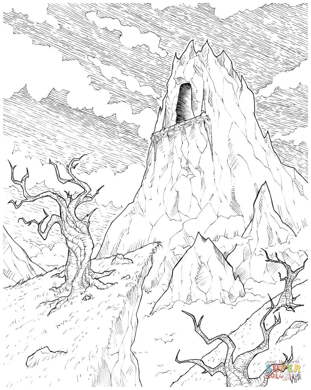 Mountain free printable coloring pages