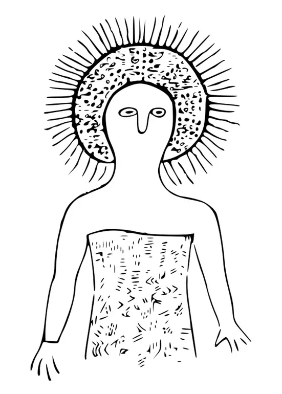 Coloring page cave painting australia free printables img 22378