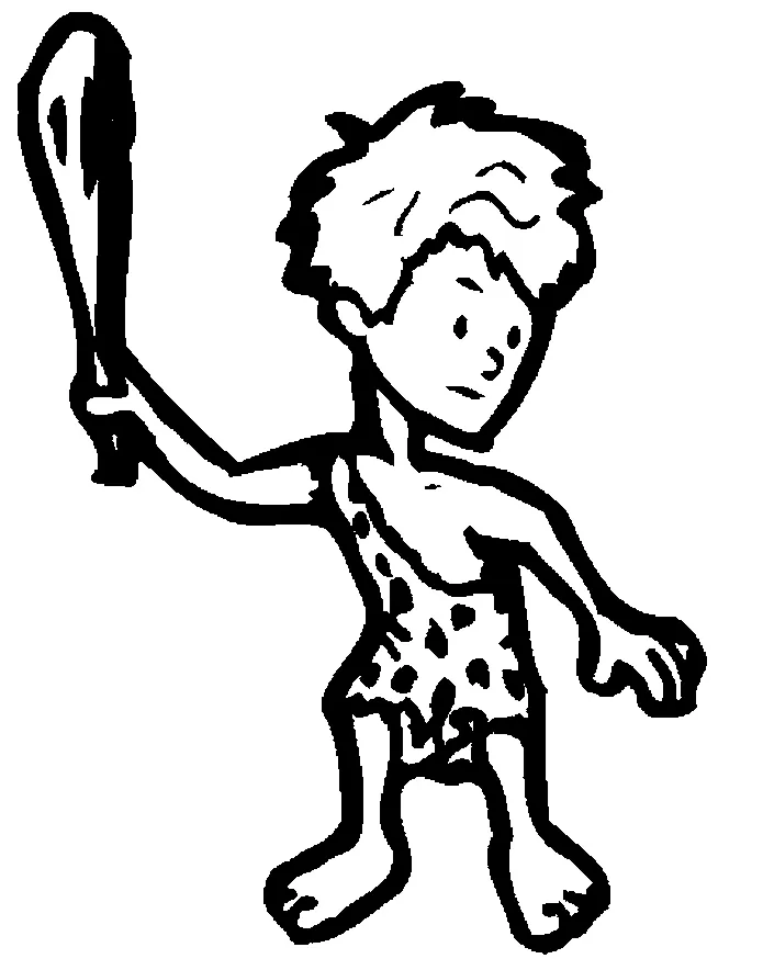 Caveman coloring page