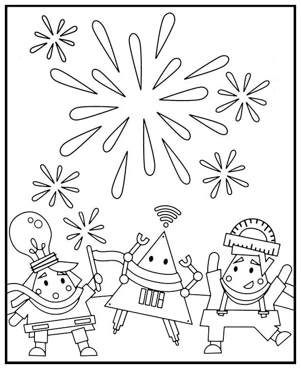 New year's day coloring sheet