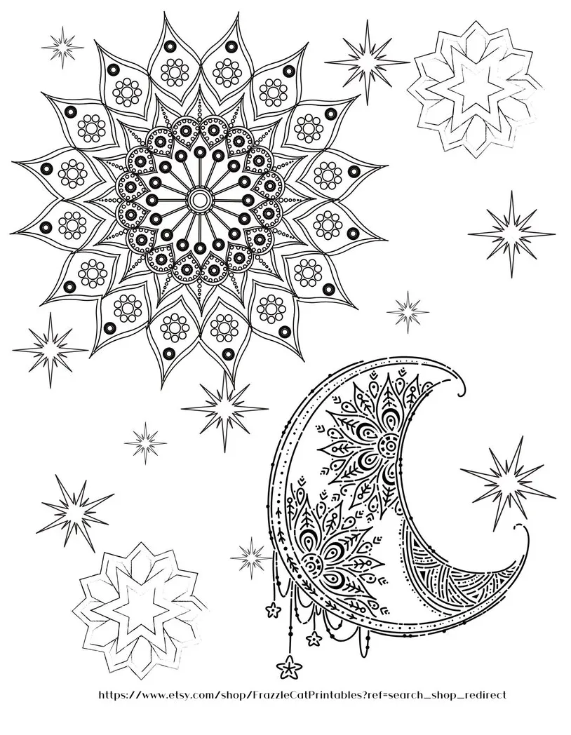 Celestial coloring pages coloring pages printable coloring page