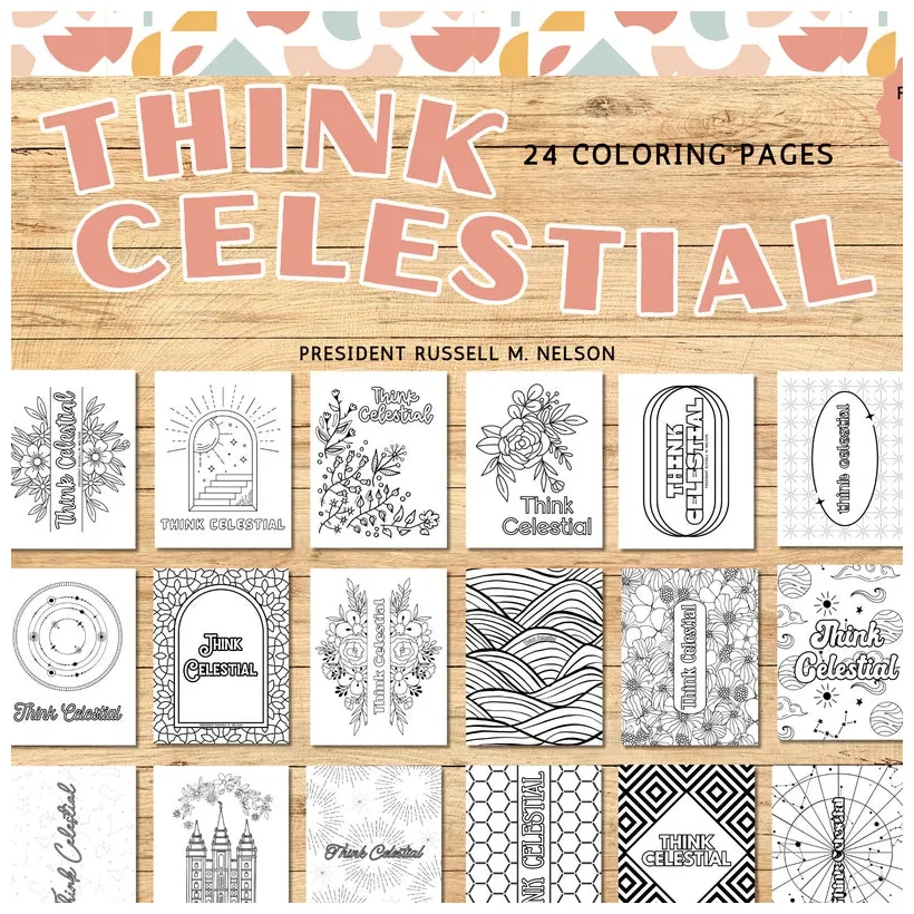 Celestial coloring page etsy