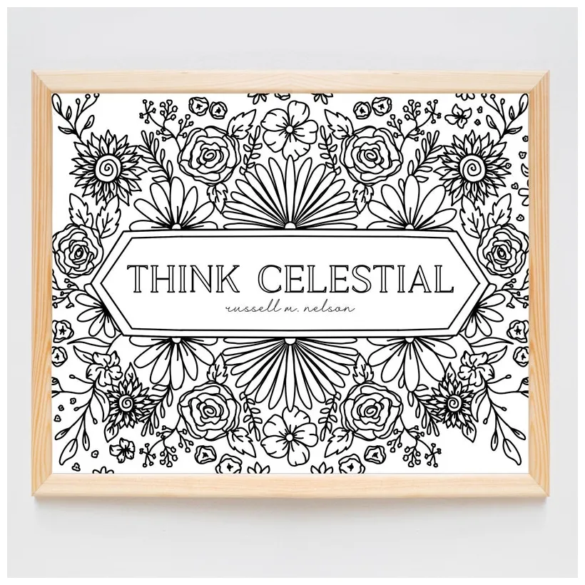 Celestial coloring page etsy