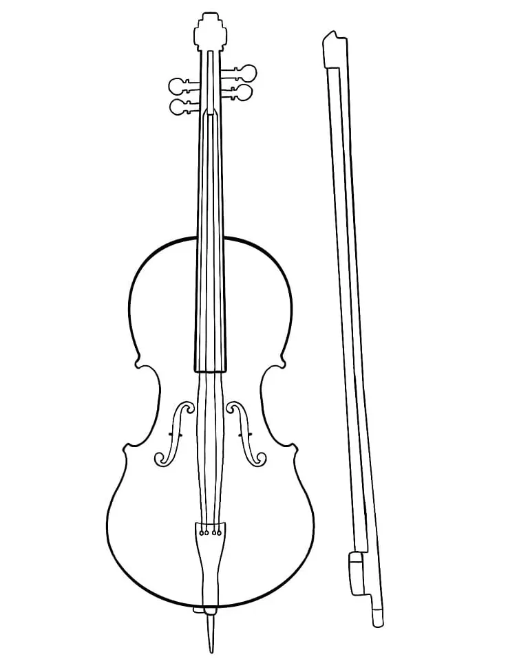 Cello Printable Coloring Pages - Coloring Cool