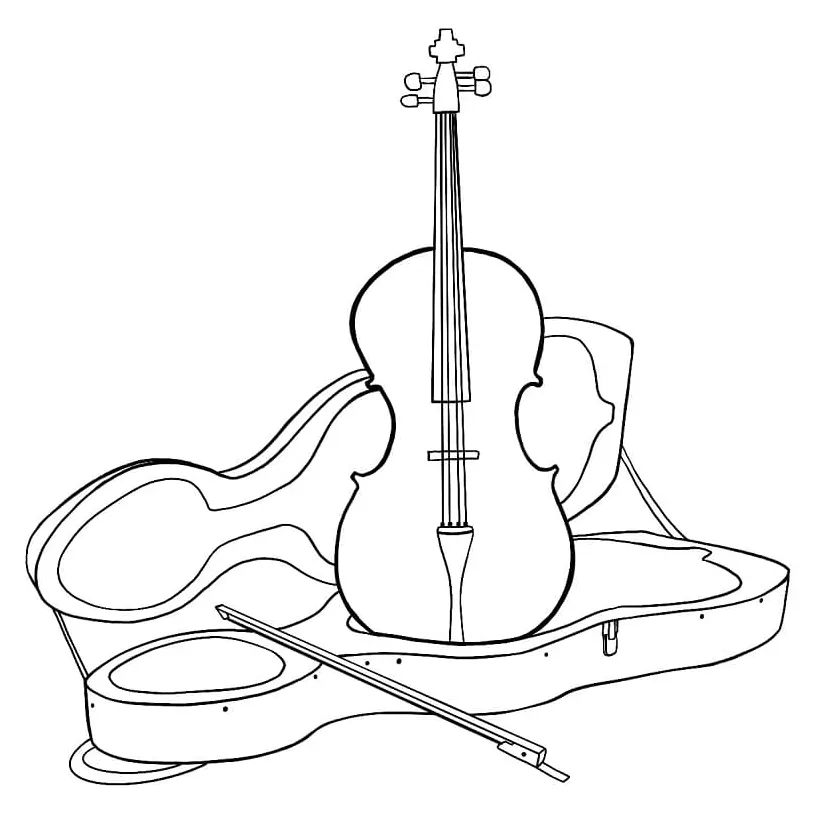 Cello to Print Coloring Page - Free Printable Coloring Pages for Kids