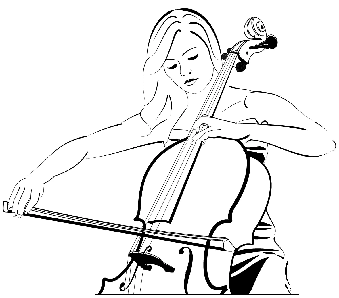 Girl playing colouringpages