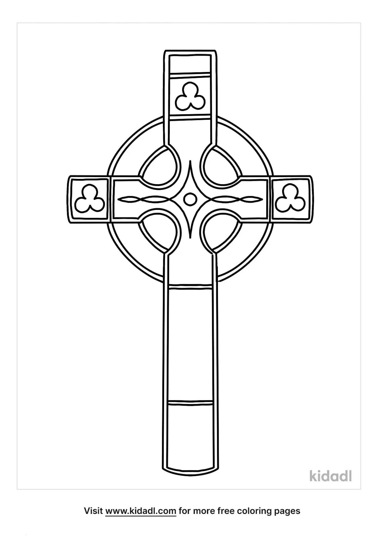 Free celtic cross coloring page coloring page printables kidadl