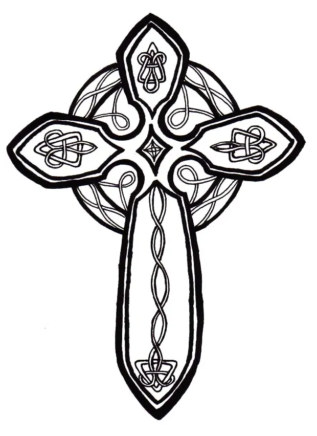Celtic Cross Coloring Sheets Printable Coloring Pages