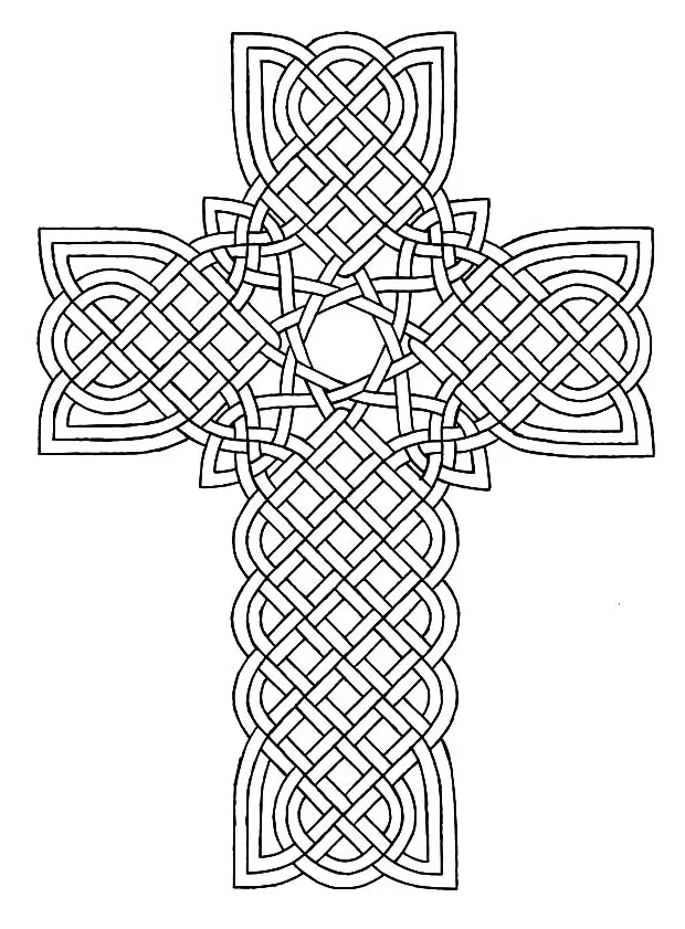 Celtic Cross Design Coloring Pages | Best Place to Color