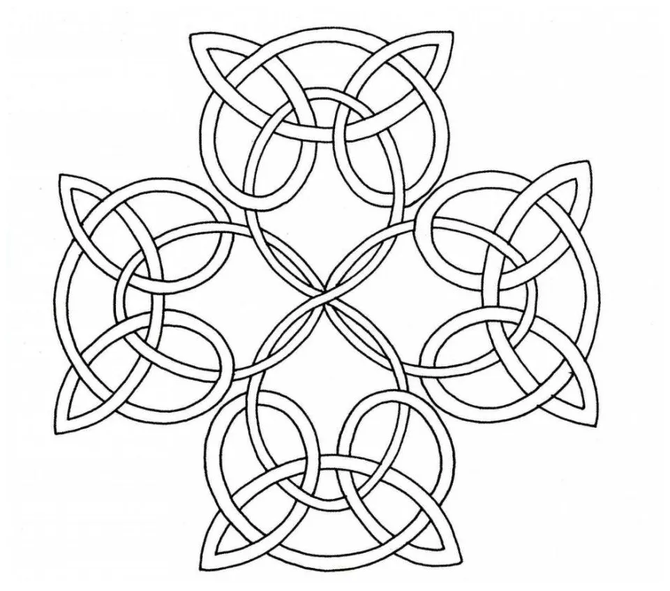 Celtic cross coloring page