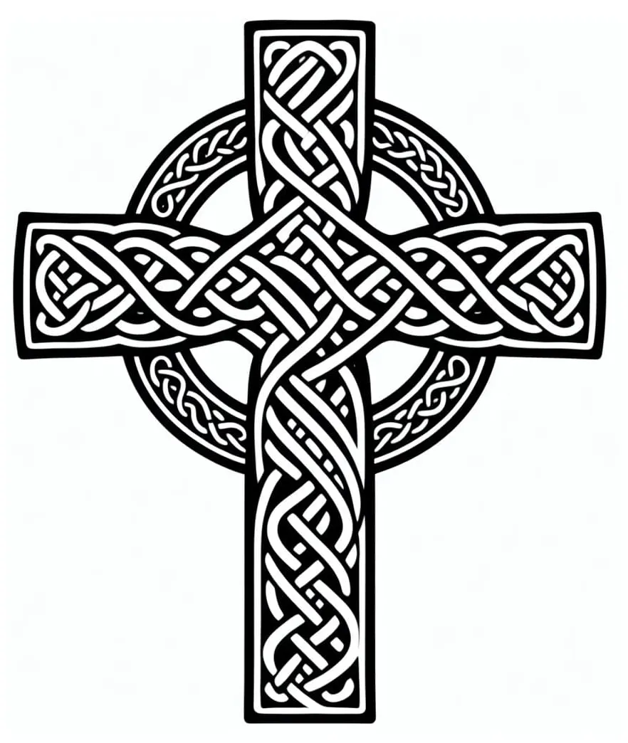 Celtic cross coloring pages coloringlib