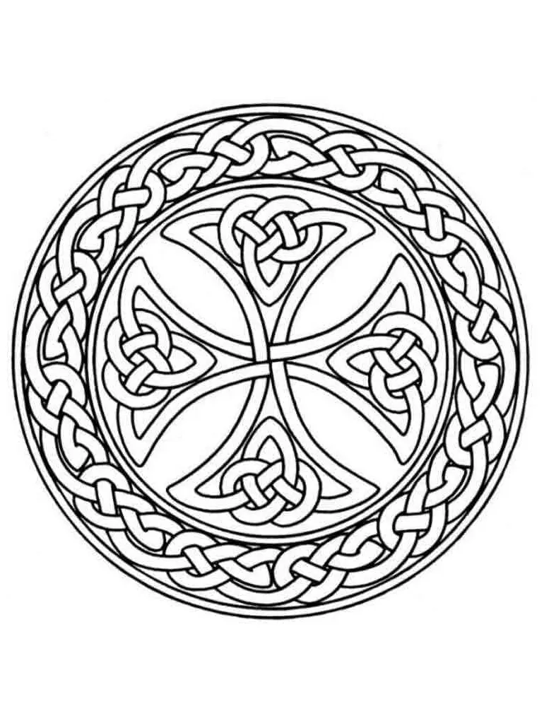Wonderful celtic cross coloring page download, print or color online printable coloring page