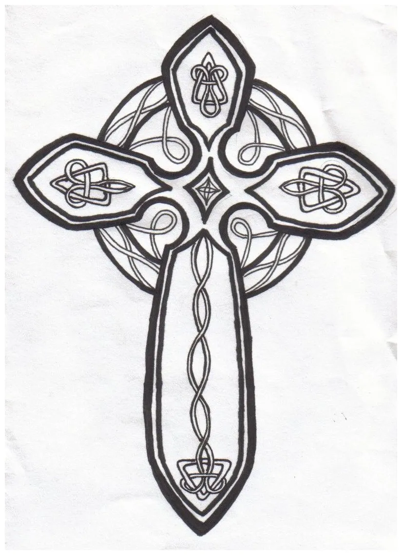 Celtic Cross Coloring Sheets Printable Coloring Pages
