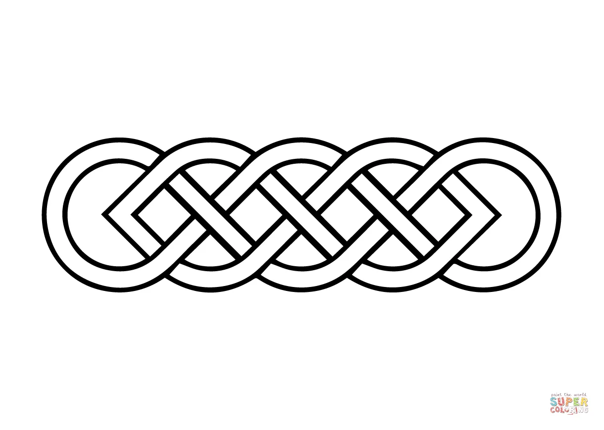 Celtic basic knot coloring page free printable coloring pages