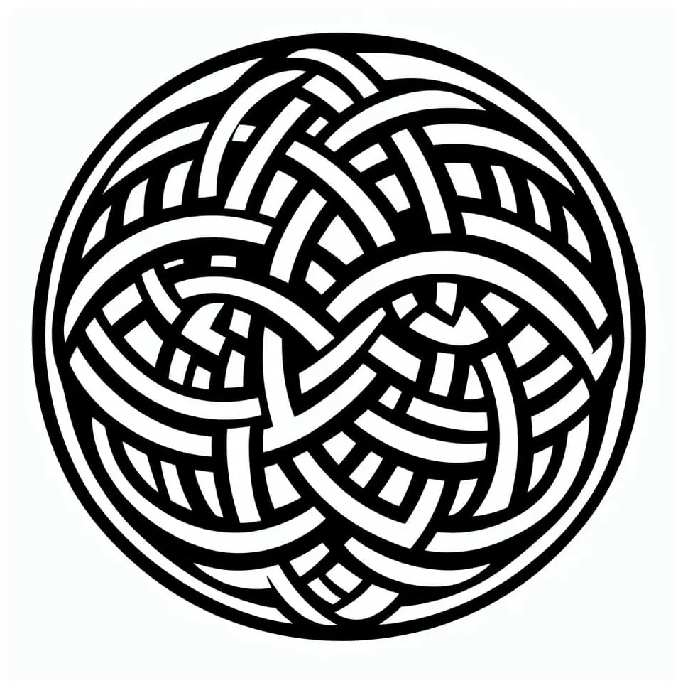 Celtic knot coloring page download, print or color online for free
