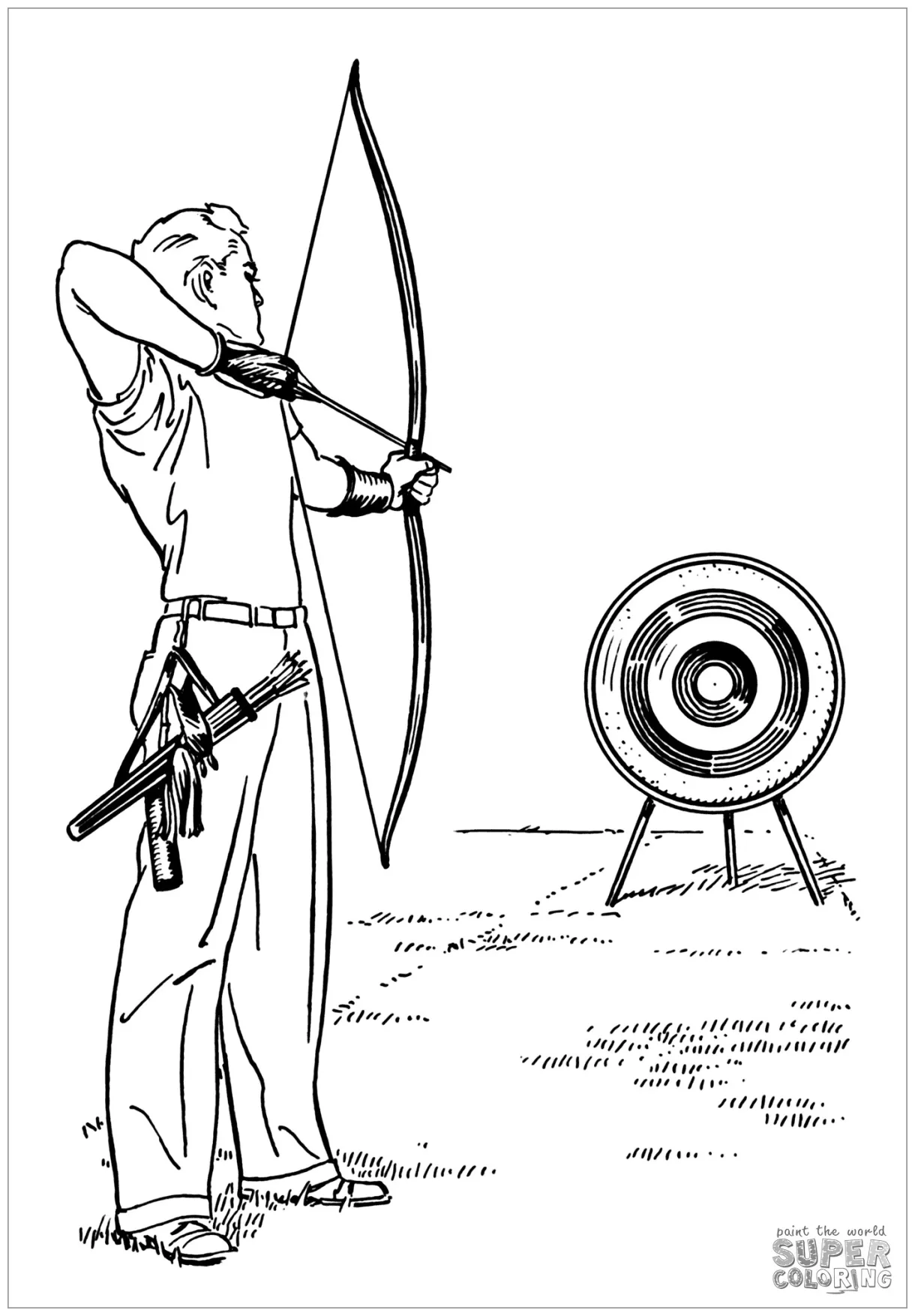 Archery coloring pages coloringbay