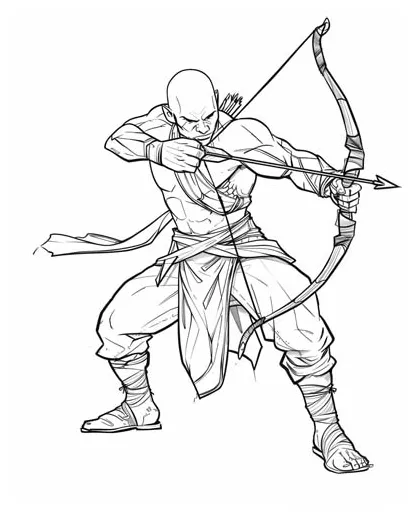 Archery coloring pages