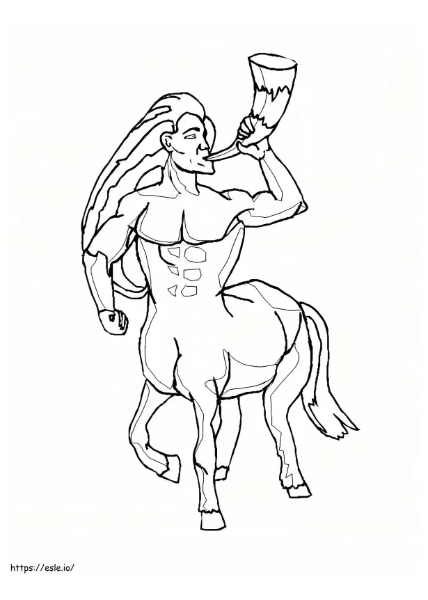 Free centaur coloring page
