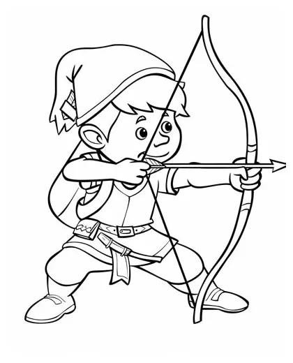 Archery coloring pages