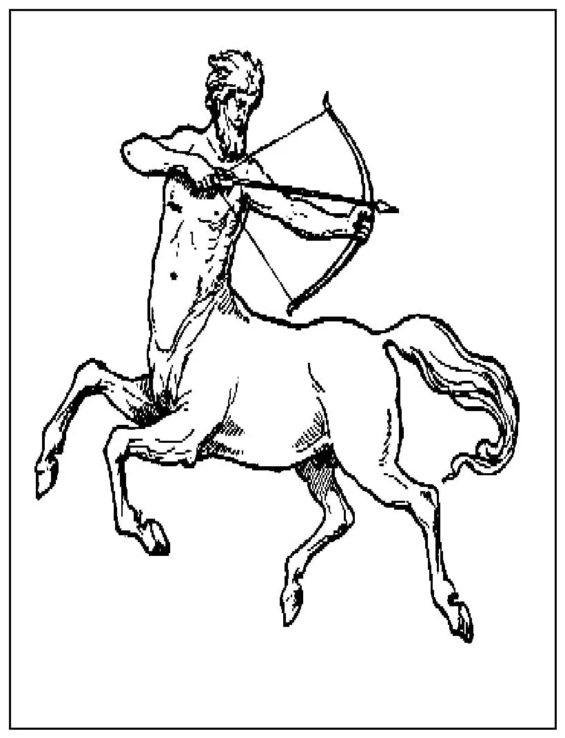 Centaur lineart coloring play free coloring game online