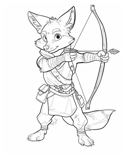 Archery coloring pages