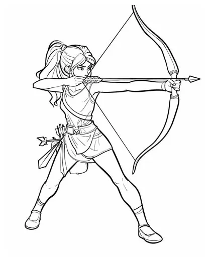 Archery coloring pages