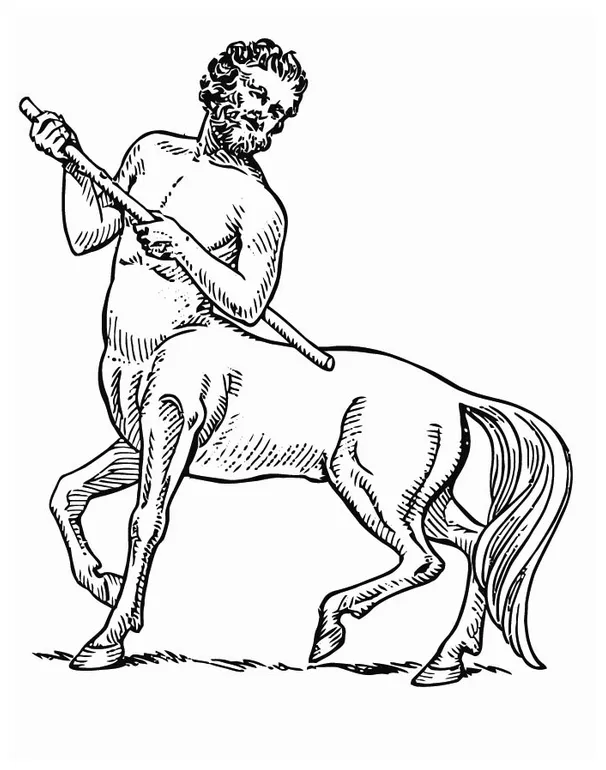 Coloring page centaur free printables img 15700