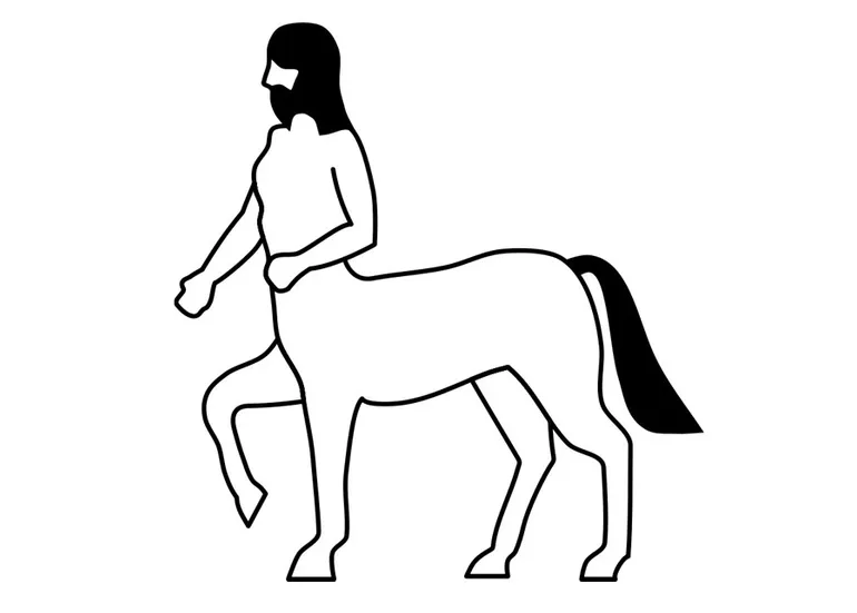 Coloring page centaur free printables img 28102