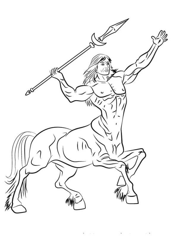 Centaur smiling coloring page free printable coloring pages for kids printable coloring page