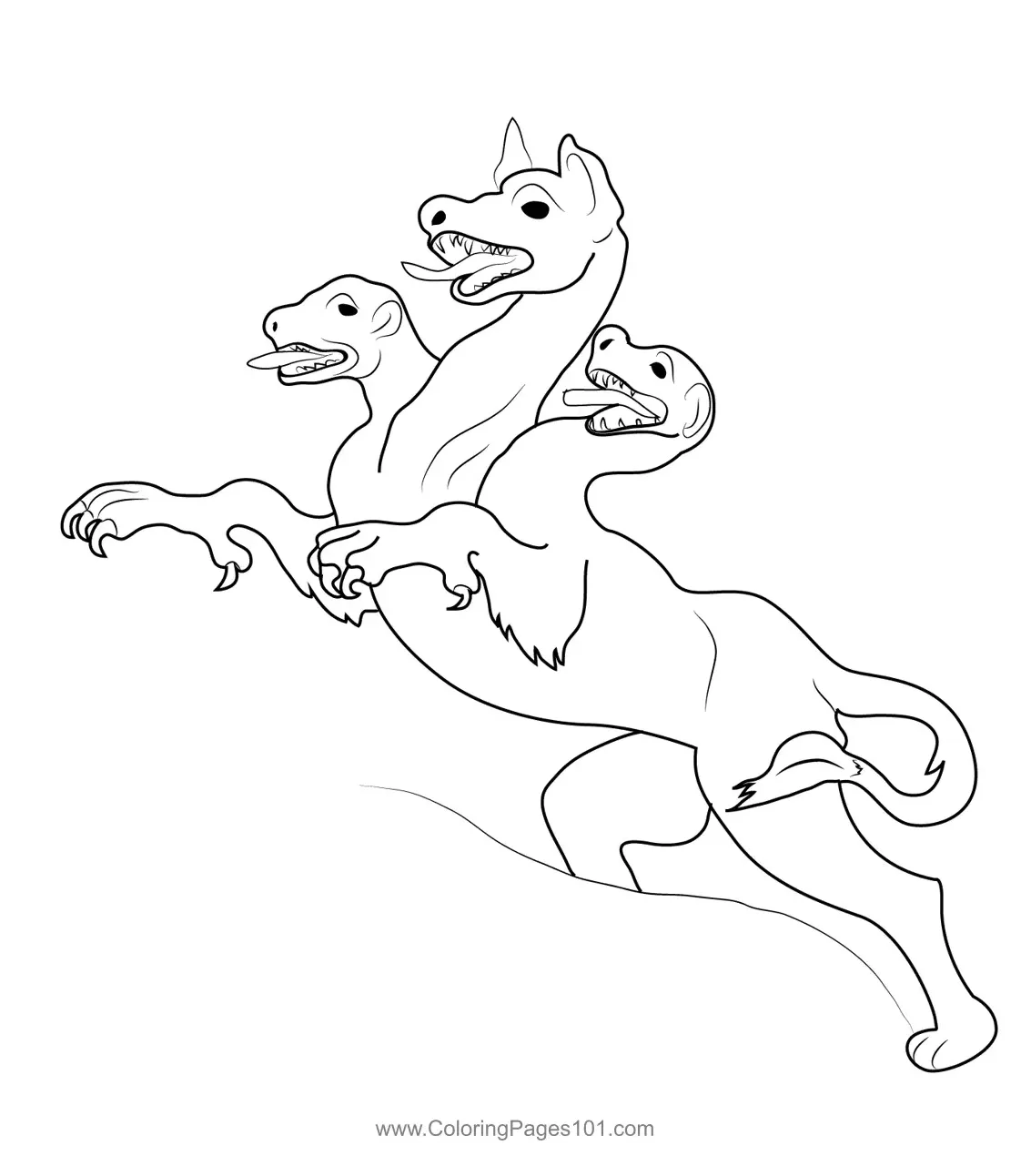 Cerberus 2 coloring page for kids free cerberus printable coloring