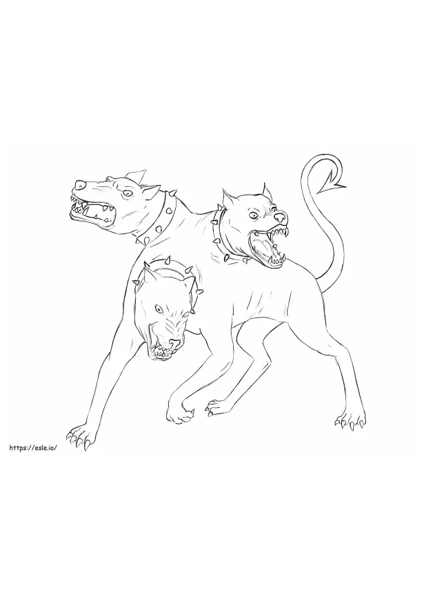 Cartoon Cerberus Coloring Pages - Free Printable Coloring Pages for