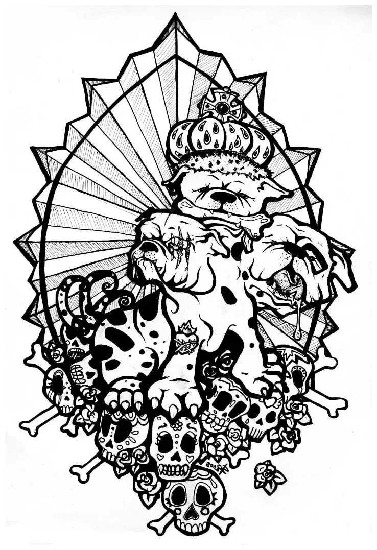 Cerberus 2 printable coloring page