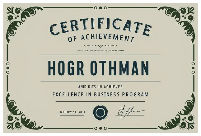 Premium vector a certificate for a of