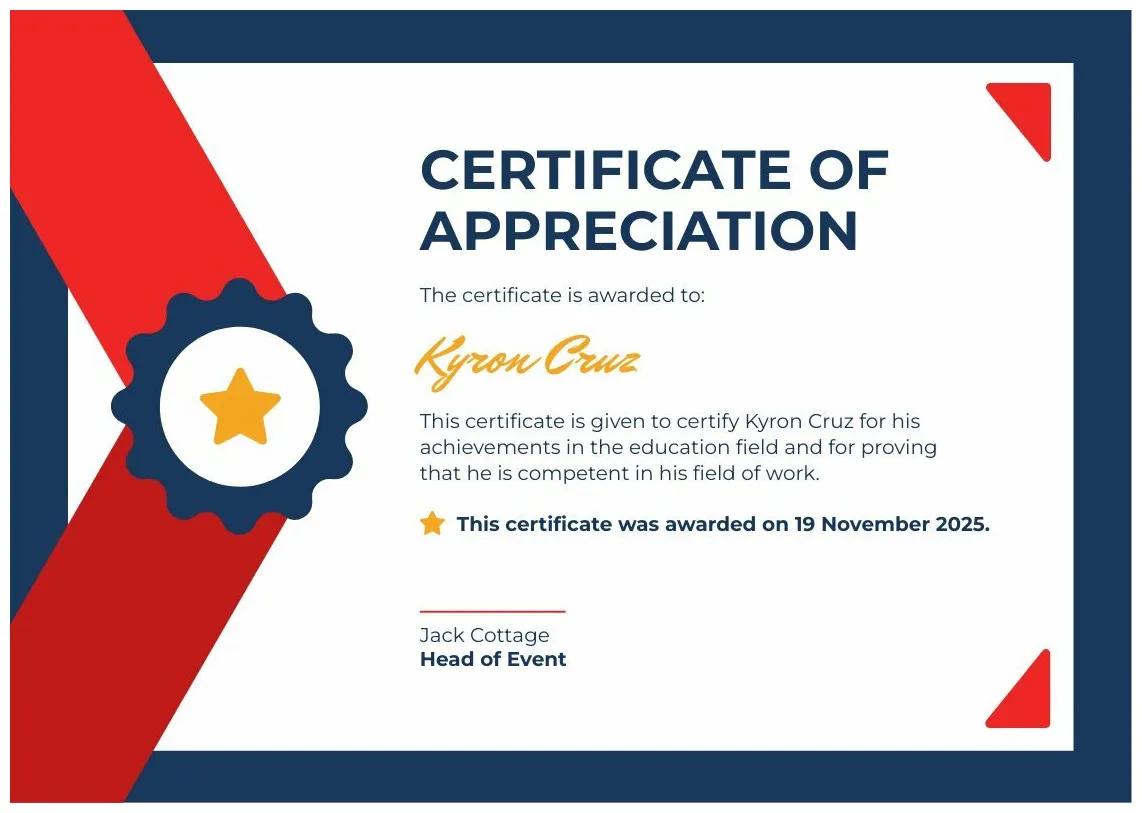 Free certificate template, 56% off