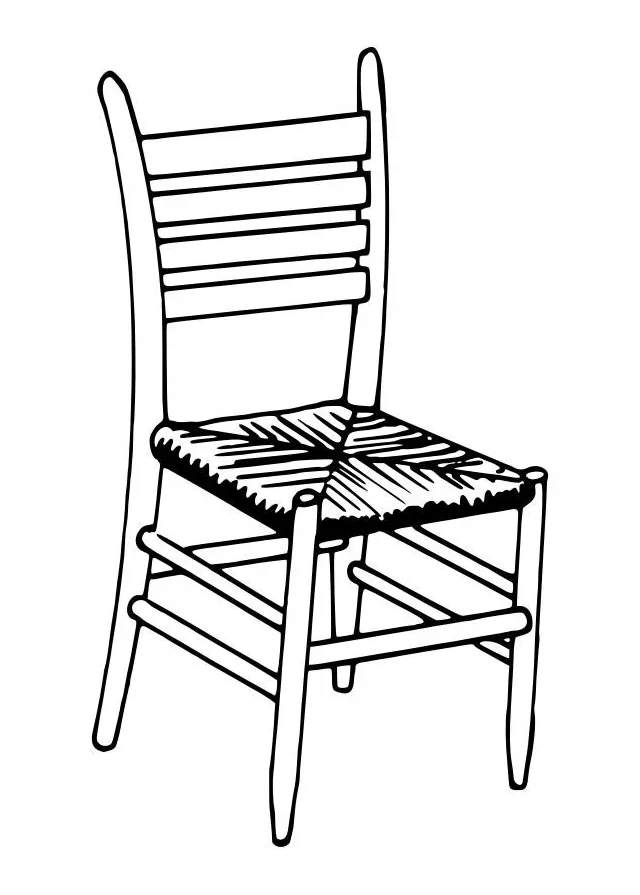 Coloring page chair free printables img 30112