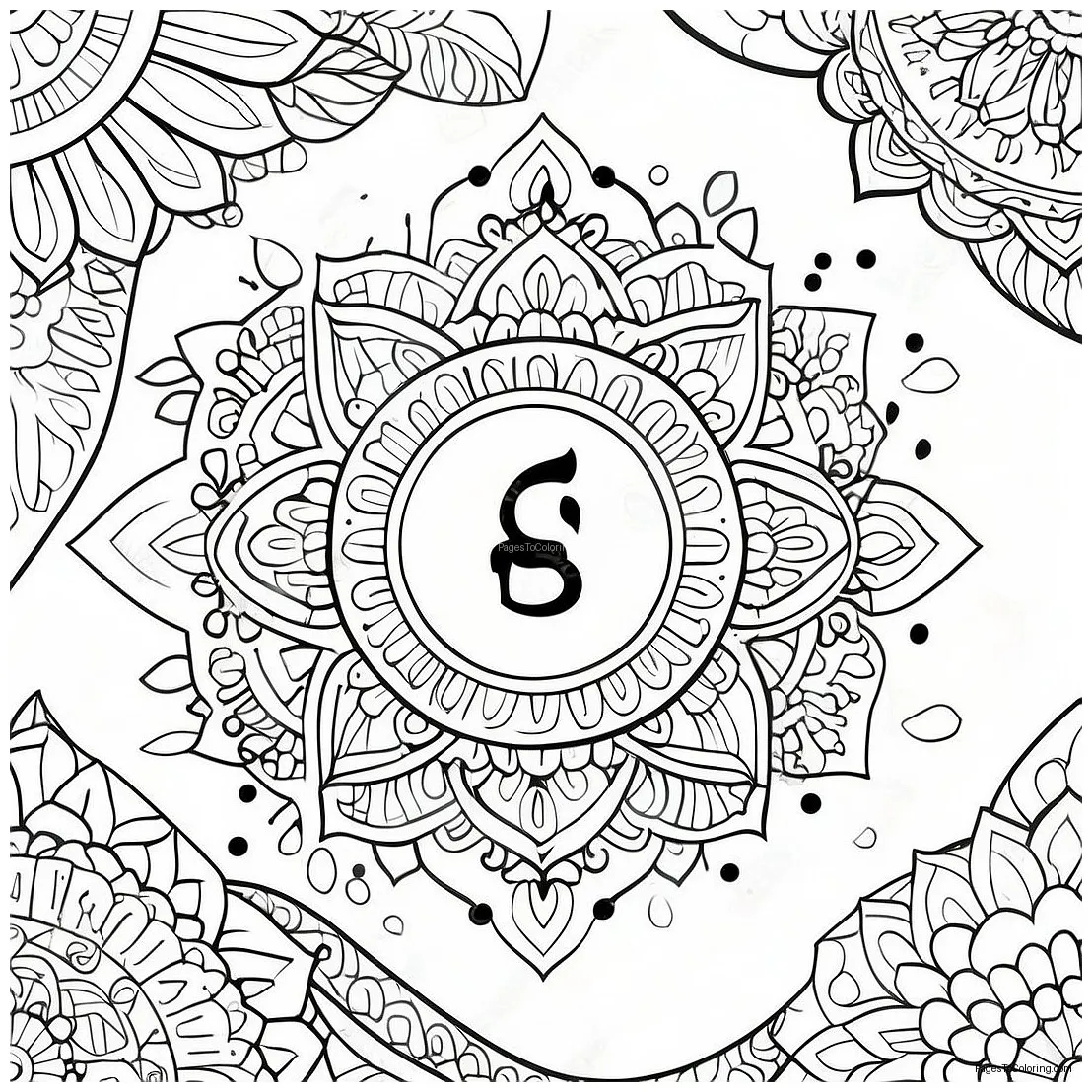 Chakra Symbol Coloring Page (19553-15903)
