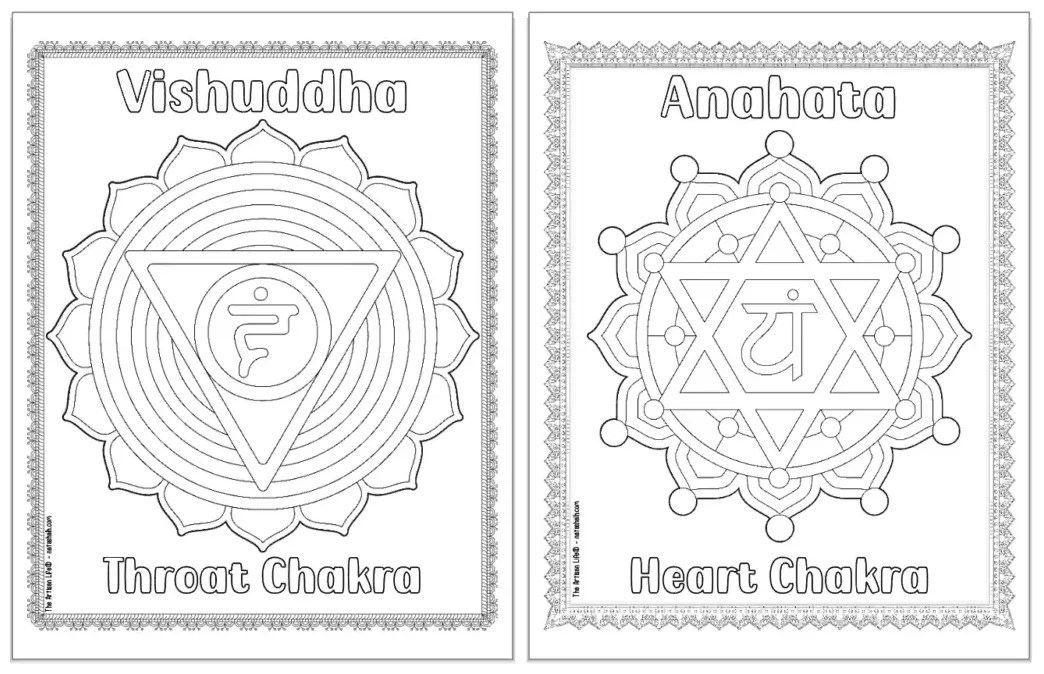 Free Printable Chakra Coloring Pages - The Artisan Life