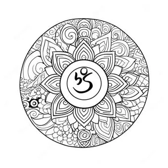 Chakra symbol coloring page 19552-15438
