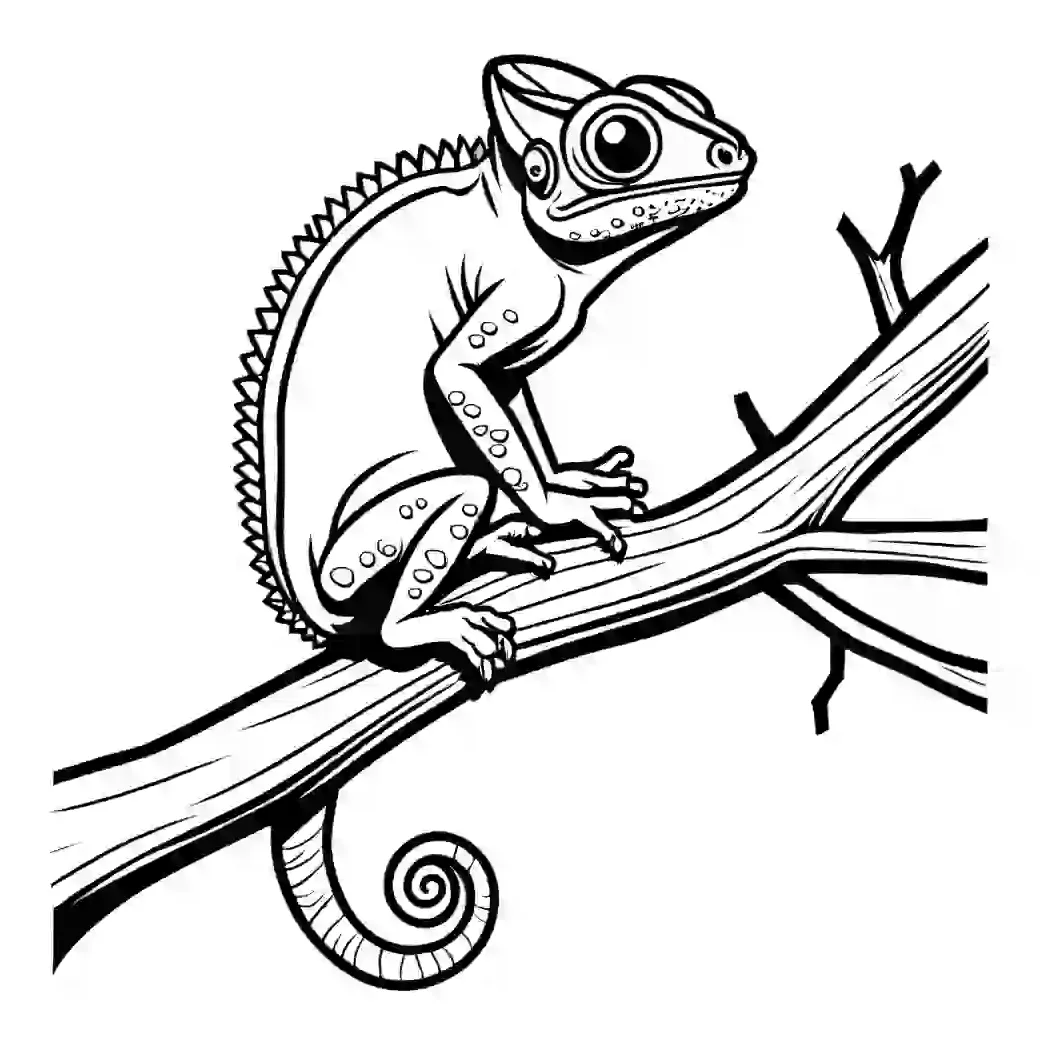 Chameleon habitats coloring page lulu pages