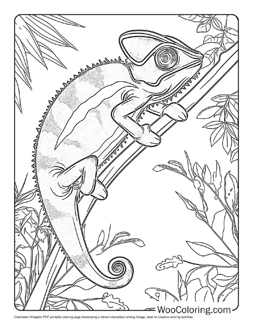 100+ chameleon coloring pages free pdf to print woo coloring