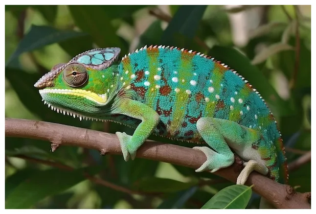 Premium ai a chameleon changing color
