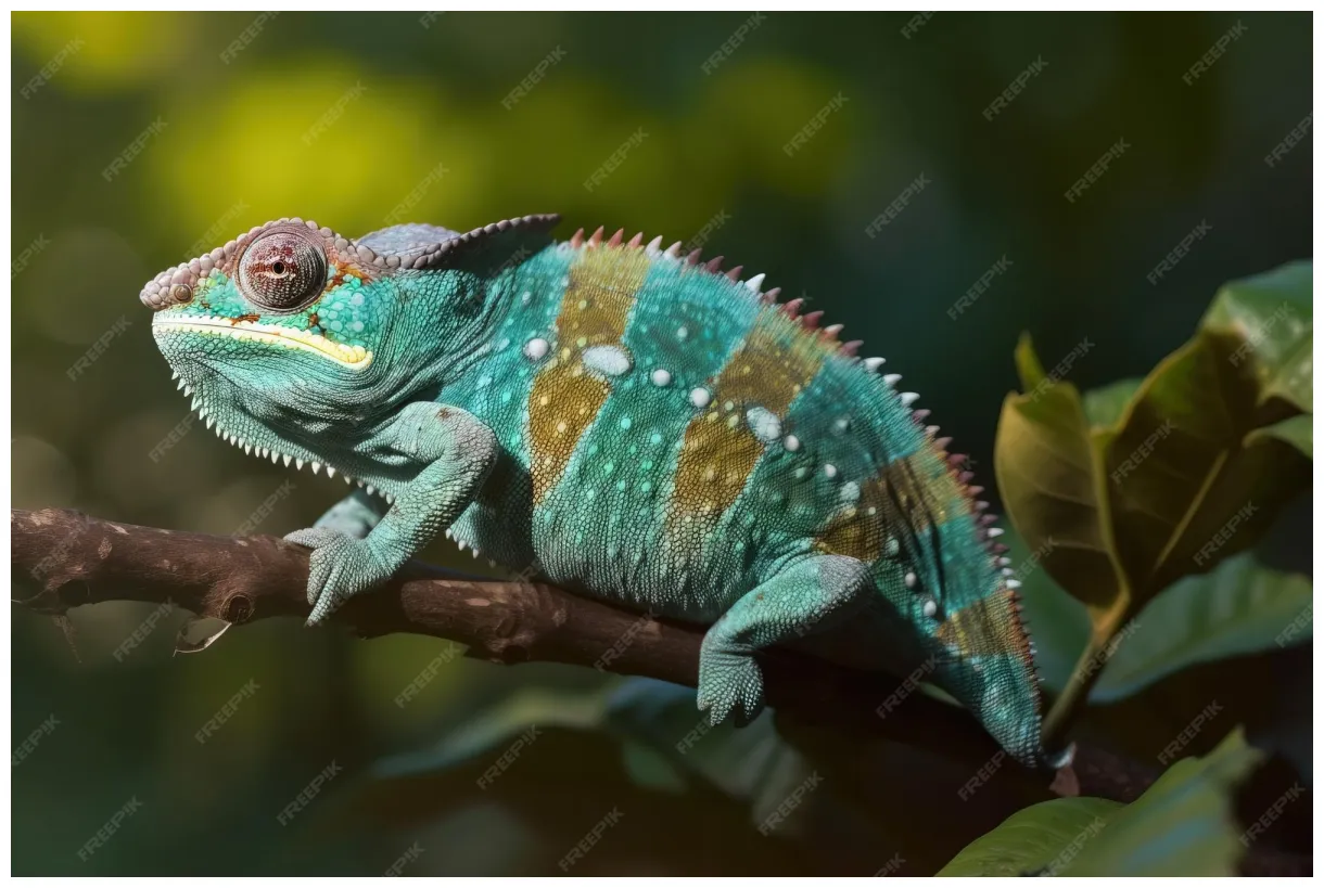 Premium ai a chameleon changing color