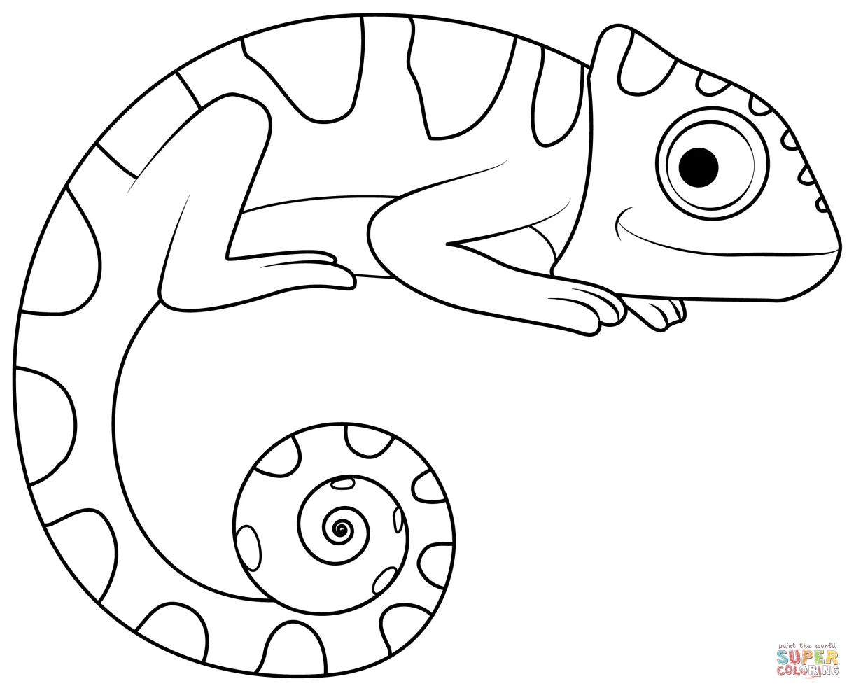 Chameleon coloring page printable free coloring pages to print