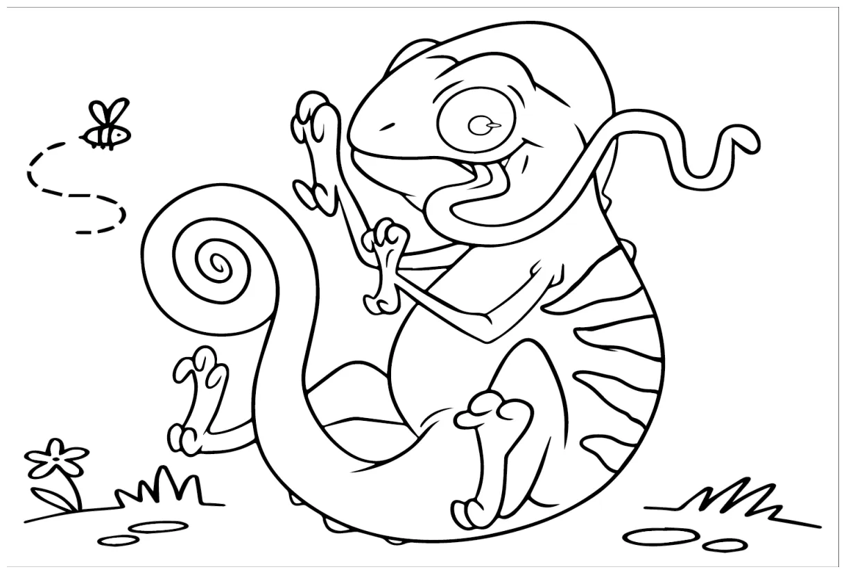 20+ chameleon coloring pages free printable pdf & online coloring printable coloring page