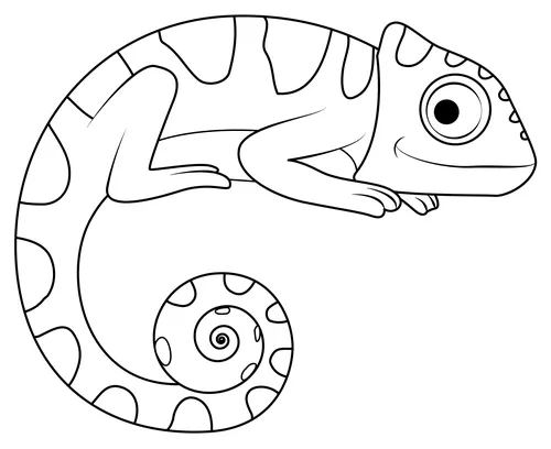Chameleon coloring page free printable coloring pages