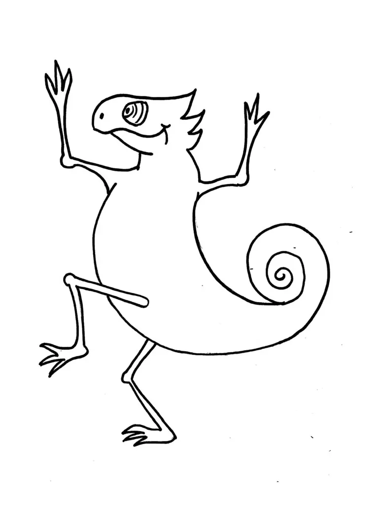 Chameleon coloring page
